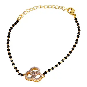 VOYLLA Elegant American Diamond CZ Mangalsutra Bracelet