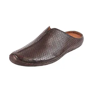 Mochi Mens Leather Brown Slip Ons (Size (7 UK (41 EU))