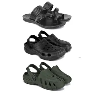 DRACKFOOT Men's Sandals | Lightweight Wear| Stylish & Easy to Wear For Men's GR-SAN-(3-COMBO)-3152-3123-3137-6