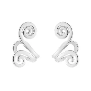Acupressure Slimming Earrings For Woman, Custom Shape lymph Ear Clips Without Pierced Ear Nails, Stud Earrings (Color : Silver)