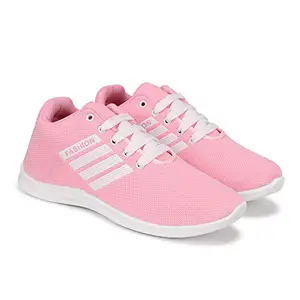Bersache Casual Sneakers, Loafers,Walking and Running Shoes for Women Black ORI-1708 (Pack of 1) (Pink, Numeric_5)