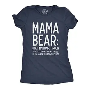 HAMERCOP Womens Mama Bear Definition Tshirt Funny Best Mom Novelty Tee