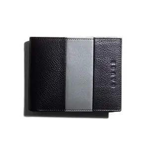 Gauge Machine Dual Tone Bi-fold Wallet with Coin Pocket - Black & Grey