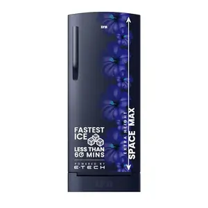 IFB 187L 3 Star Direct-Cool Single Door Refrigerator (IFBDC-2133NBHED, Floral Falls Blue) Extraordinary Space with Base Drawer and Humidity Controller