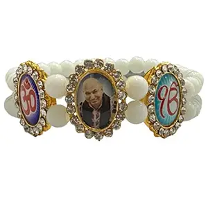 Guruji Bracelet with Swaroop in Multiple Colors | Jai Guru Ji | (Grey)