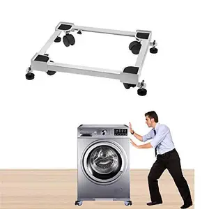 ABI CLEANING SOLUTIONS® TAFTA Premium Heavy Duty Front/Top Load Washing Machine/Refrigerator/Dishwasher Stand/Trolley (100% Made of Metal)