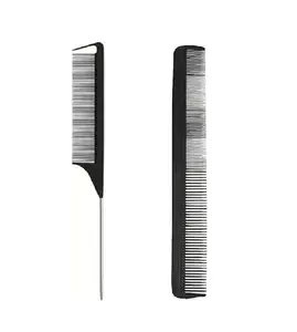 ZAUKY Pin Tail Fine Teeth Comb, Heat Resistant Hairdressing Styling Combs, 2 Pieces