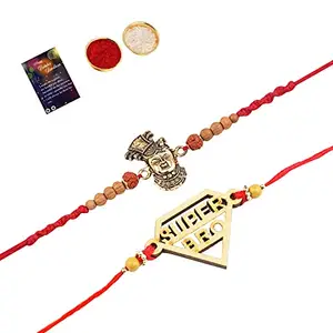 Fashion Charm Bhaiya Rakhi " SUPER HERO" Designer Pendent Rakhi Combo For Bhaiya With Roli Chawal And Greeting Card -165