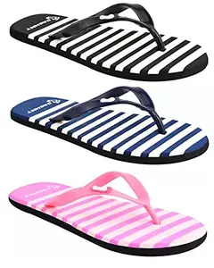 Dashny Combo Pack of 3 Soft Comfortable Slippers & Flip-Flops for Women Multicolor Combo-(3)-1349-1350-1351
