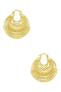 Tribe Amrapali Gold Plated Cleopetra Jaali Hoops