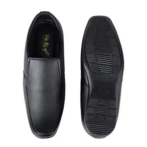 HIKBI Synthetic Leather Formal Shoes Everyday Wear Office Wear Men's Formal Slip On Dress Shoes Black