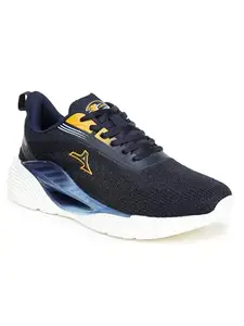 ABROS Argon ASSG1325 Gents Sport Shoes (Navy/Mustard, 7)