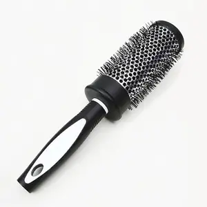BlackBoss Medium Blow Dry Hot Curling Round Hair Styling Brush For Blow Drying, Styling, Curling, Straighten For All Type Hairs Women & Men (Black and White)