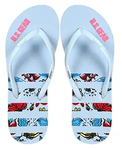 U.S. GEAR U.S.GEAR Perfumed-Fragrance Slippers FlipFlops for Women and Girls|Comfortable Soft Footbed|Stylish Attractive Colours|Casual Comfortable DailyWear Footwear for Ladies Outdoor Fashion-LightBlue(4UK)
