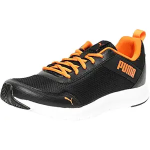 Puma Mens Movemax Idp Black-Vibrant Orange Running Shoe - 10 UK (37116201)