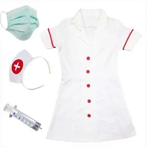 FDF Nurse Dress and Headgear and Accessories Coumunity Helpers Fancy Dress Costumes (2-4 Years)