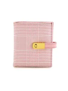 BELLISSA Wallet for Women | Premium PU Leather Checkered Design Wallet for Ladies | 4 Card Slot | 1 Cash Compartment | Bi Fold Design | Gift for Women