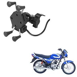 Auto Pearl -Waterproof Motorcycle Bikes Bicycle Handlebar Mount Holder Case(Upto 5.5 inches) for Cell Phone - Bajaj CT 100
