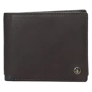Titan Bifold Leather RFID Protected Wallet for Men (Brown)