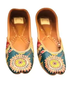 Dhaga White Flat Kolhapuri Chappal for Women | Smooth & Comfortable Flip Flops | Stylish Faux Leather Kolhapuri Chappal | Traditional Indian Footwear | Multi | 36