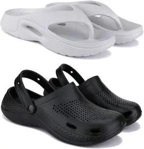 BERSACHE Extra Soft Classic Casual Flip Flops for Men with Regular wear | Ultra Soft & Flexibility Technology | Z-Combo(MM)-6057-6011 Multicolor