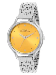French Connection Analog Yellow Dial Women's Watch-FCN096SM