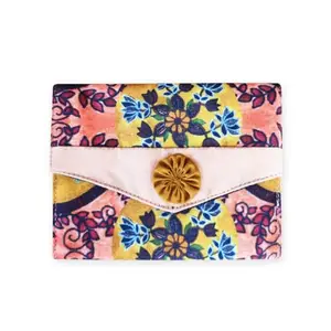 CRAFT HUES Women | Girls Colorful Printed Designer Three fold Wallet | Ideal for Cards, Cash | Beautifully Handcrafted | Perfect for Gift and Daily Use | Easy to Carry (Pink)