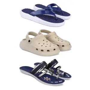 Women's Comfortable Sandal,Casual Lightweight Sandal for Everyday Wear | BT-(3-COMBO)-1859-OO1-1945-6-EURO-37