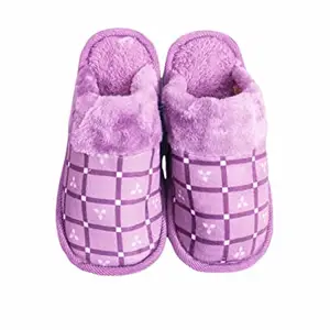 Winter Home Slippers, Non-Slip,Fur,Warm with Soft Rubber Sole Assorted Colour Pack of 1 (numeric_6)