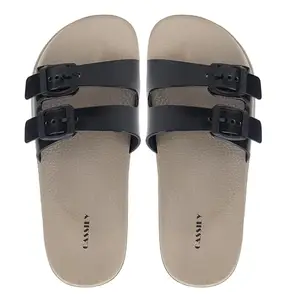 CASSIEY Casual Fashion Slippers Flip Flop slipper fancy Slip on Flats for Women's- Black