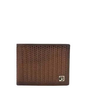 Da Milano RFID Protected Leather Wallet for Men with Card Slot - Brown