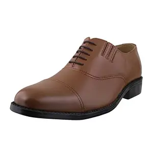 Mochi Mens Leather Tan Oxford (Size (7 UK (41 EU))