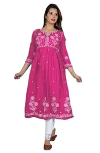 Royal Textile Enchanting Elegance: Premium Women's Frocks for Effortless Charm in Every Occasion Pink Colored(RT-134-L)