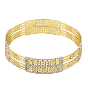 Adwitiya Collection Women Set of 2 24 CT Gold-Plated Handcrafted Bangles