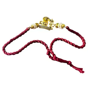 Shiv rakhi for brother with Roli Chawal and Greting Card |Rakhi set of 2 for brother with greeting card