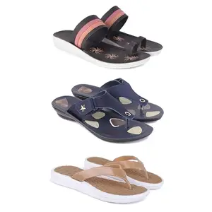 Women's Comfortable Sandal,Casual Lightweight Sandal for Everyday Wear | CL-(COMBO-3)-1992-1973-1860-6-EURO-37