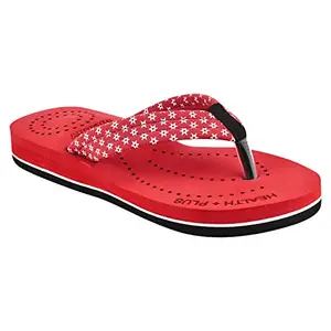 Dashny Red (1370) Comfortable Soft Slippers & Flip Flops for Women's 7 UK
