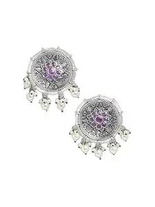 Royal Jewells Top Mohini Drop Earrings |Monalisa stone | For Women and Girls | Oxidised Brass Earrings