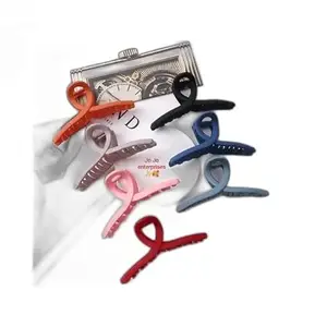 Enterprises 4 piece Large Hair Claw Clips Nonslip Hair Jaw Clamp Strong Hold Matte Butterfly Banana Barrette Hair Styling Accessories for Women Girls Thin Thick Fine Hair|style - 225 for womens