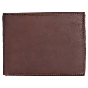 Leatherman Fashion LMN Genuine Leather Unisex Dark Brown Wallet 9 Slots