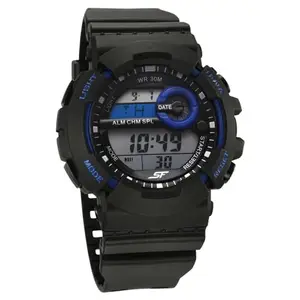 Sonata SF Sporty Digital Black Dial Polyurethane Strap Watch for Men-77130PP03W/NT77130PP03W