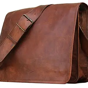 Znt Bags,Genuine Leather Laptop Messenger Bag