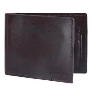 LOUIS STITCH Brown Full Grain Spanish Leather Wallet for Men | Bifold Wallet Purse with 6 Card Slots, 1 Cash Compartment | RFID Protected Minimalist Slim Leather Wallet (LSWL-03-BFCLBB-100)