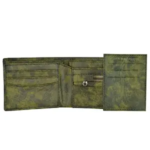 KCK INTERNATIONAL Lorem Green Removable Card Holder Bi-Fold Premium Faux Leather 8 ATM Card Slots Wallet for Men WL27-B