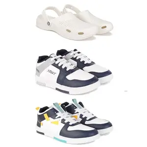 DRACKFOOT Men's Sports Shoes | Lightweight Stylish & Easy to Wear for Men'sGRT-SPO-(3-Combo)-3147-1075-1074-10 Multicolor