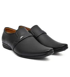 Men's Faux Leather Formal Shoes (Black, 6)-PID53511