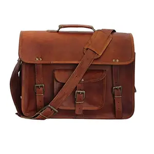 ZNT BAGS/Leather Laptop Office Collage Bag (GENUNE Brown)