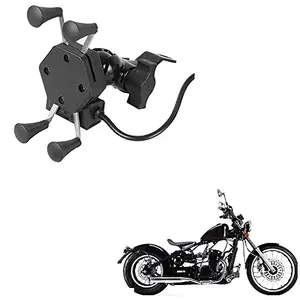 Auto Pearl -Waterproof Motorcycle Bikes Bicycle Handlebar Mount Holder Case(Upto 5.5 inches) for Cell Phone - Regal Raptor Bobber 350