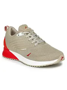 ABROS Men Napoleon-N ASSG1130N Mesh Sport Shoes_Beige/RED_7UK