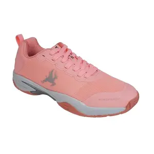 TRENZ by Shiv Naresh Kinetic W Tennis Shoes for Women |Round Toe, Comfort Insole Peach
